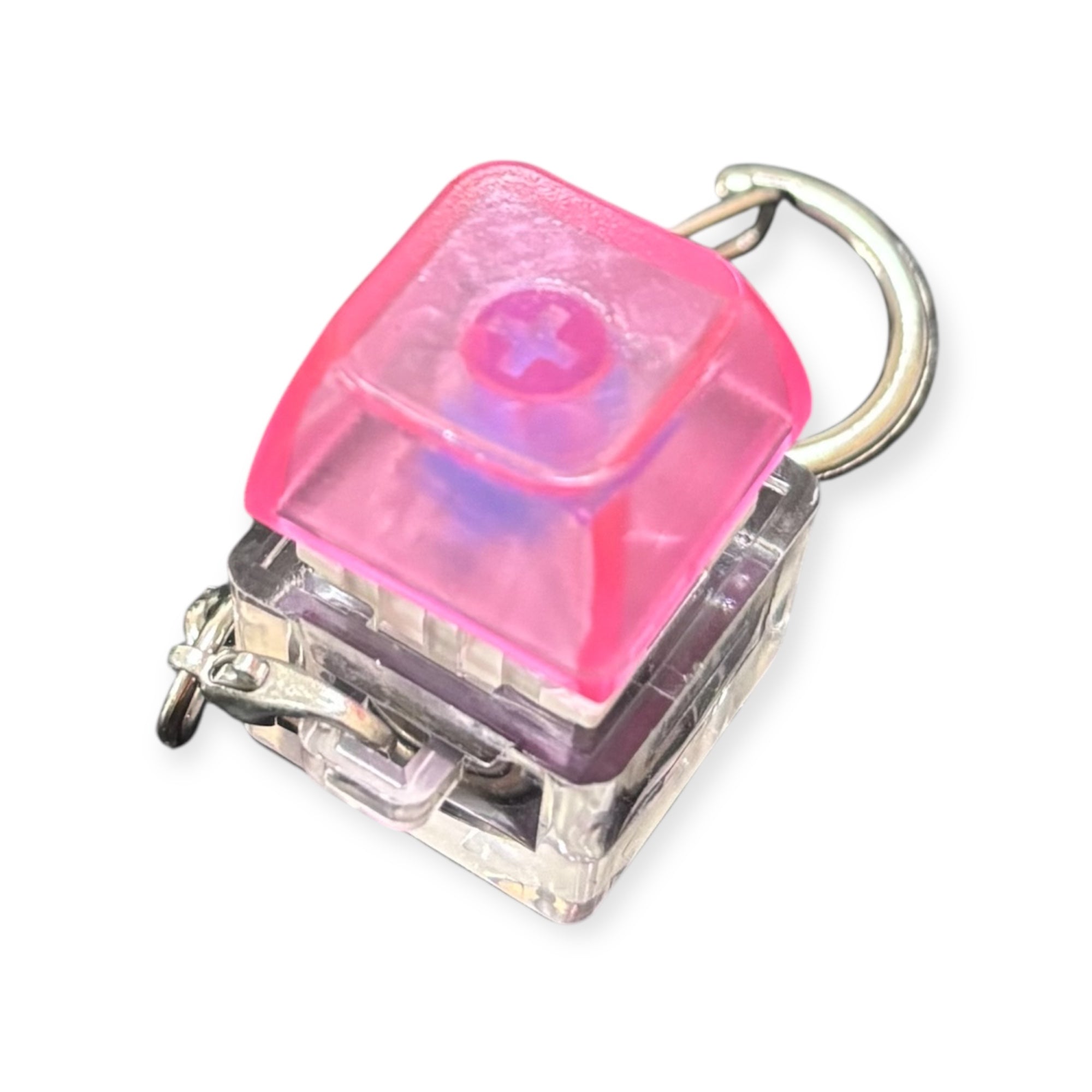 Keyboard Fidget Keychain with LED Light