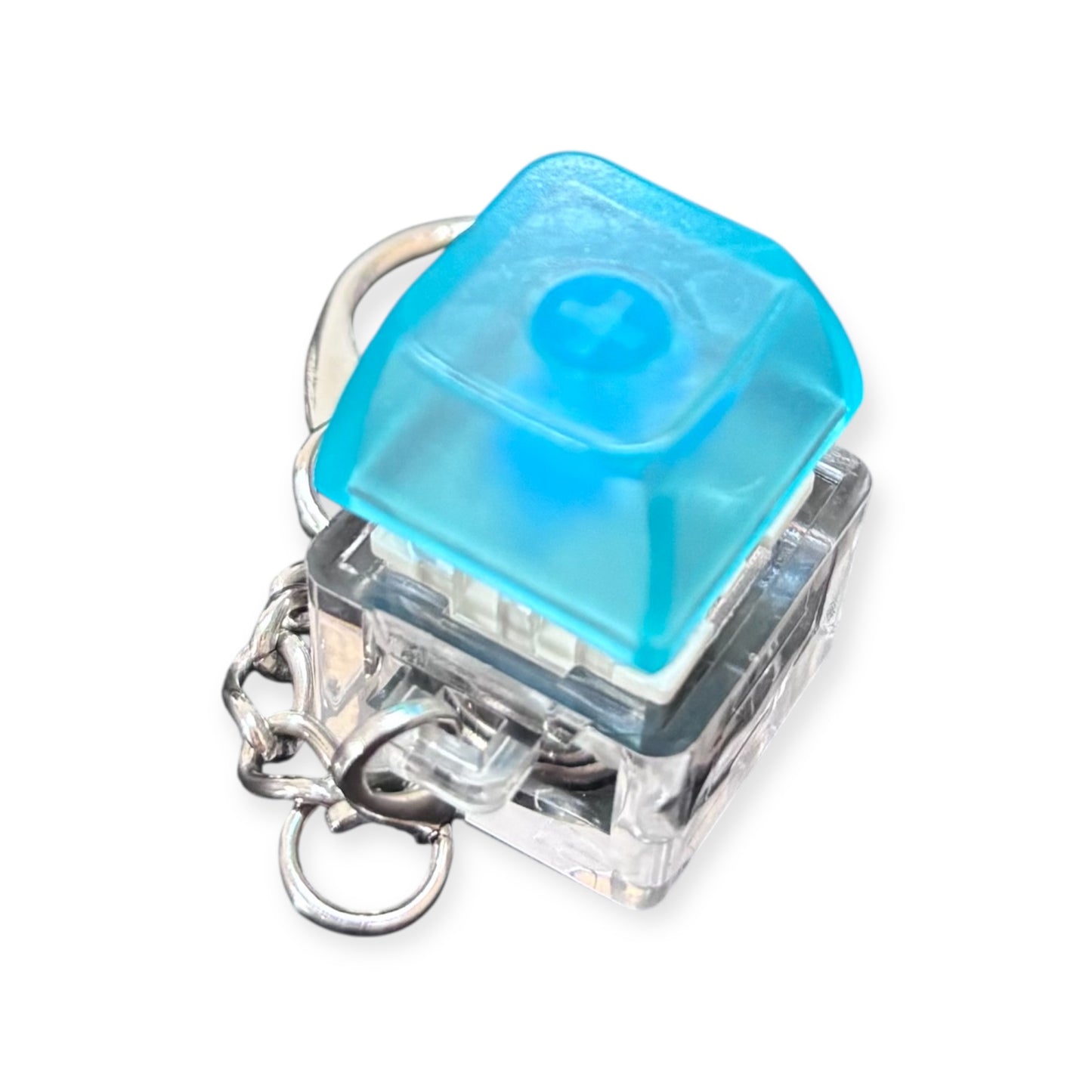 Keyboard Fidget Keychain with LED Light